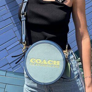 Coach Circle Crossbody Bag - B4/AQUA Multi Colorblock CA098